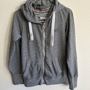 Superdry Orange Label Women’s Zippered hoodie - Heather Grey Size L